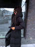 BLACK long jacket with hood "BEST CHOICE" FC85